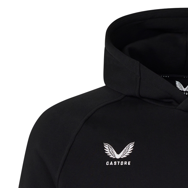 England Mens Off Pitch Hoodie 26/27 Castore Black - Castore Close-up