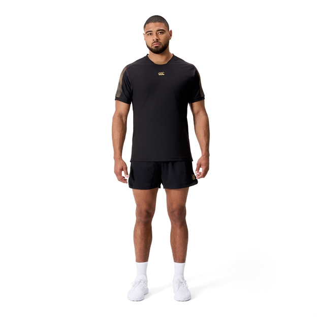 Canterbury Mens Tempo Drill Top Black Back - Model Full View