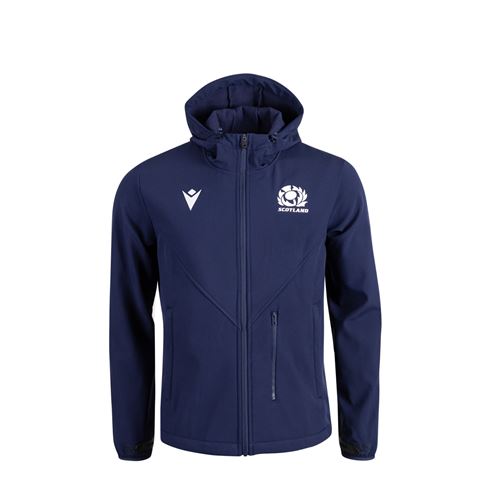Scotland Kids Softshell Jacket 26/27 Navy - Front View