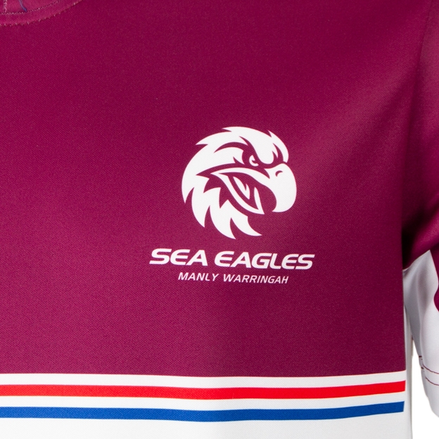 Manly Sea Eagles Kids Supporters Shirt 2026 Maroon - Sea Eagles Logo Close-up