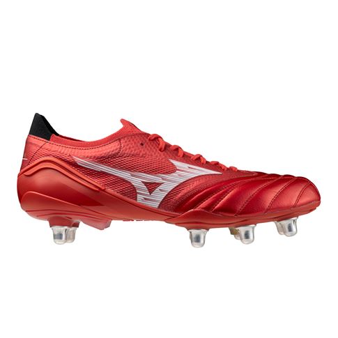 Mizuno Adults Morelia Neo IV Β Elite SI Rugby Boots Red/White/Black - Outstep