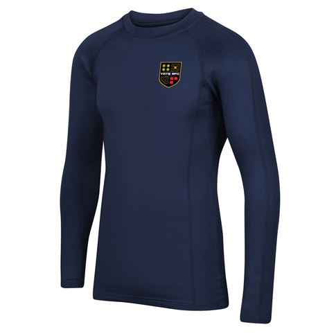 Yate Rugby Club Adults Baselayer Top Navy - Front View