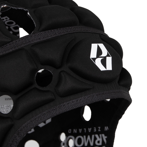 Body Armour Ventilator Rugby Headguard Black Kids - Logo
