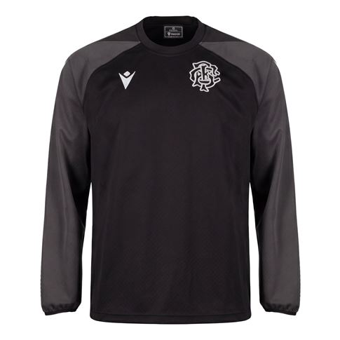 Barbarians Mens Contact Training Top 26/27 Black - Front View
