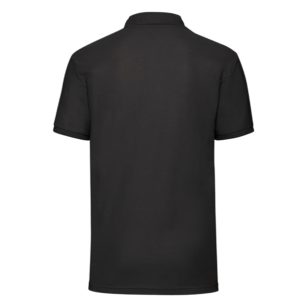 New Zealand Mens Classic Polo Shirt Black - Back View