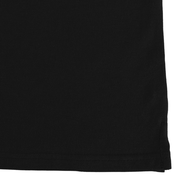 New Zealand Mens Classic Polo Shirt Black - Hem Close-up