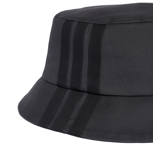 Black Ferns Adults 'Greatest Rivalry' Bucket Hat 26/27 Carbon - 3 Stripe Detail Close-up