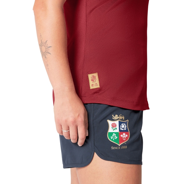 British and Irish Lions Womens Polo Red - hem detail