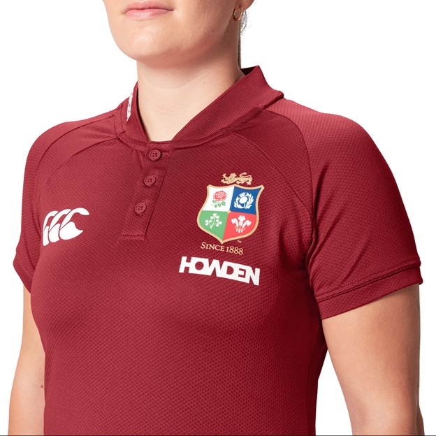 British and Irish Lions Womens Polo Red - Lions badge
