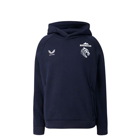 Leicester Tigers Kids Off Pitch Hoodie 26/27 Navy - Front View