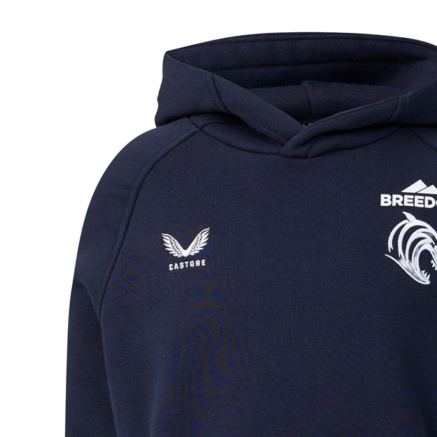Leicester Tigers Kids Off Pitch Hoodie 26/27 - Navy