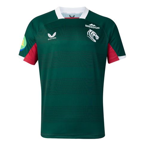 Leicester Tigers Mens Home Rugby Shirt 26/27 Botanical Garden - Front View