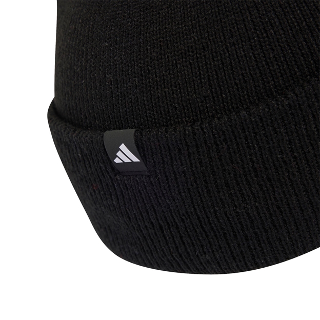 All Blacks Adults Beanie 26/27 All Black - Adidas Label Close-up View