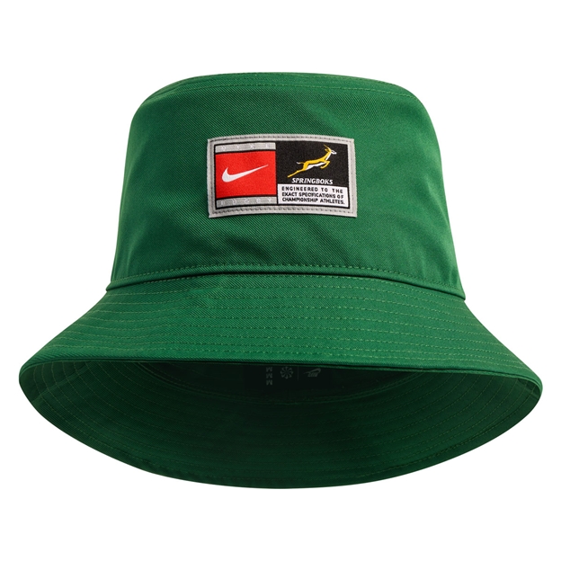 South Africa Springboks Adults Bucket Hat 26/27 Gorge Green - Front Detail View