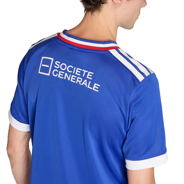France Mens Home Rugby Shirt Lucid Blue 25/26 - Model Close-up Back View