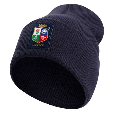 British and Irish Lions Adults Peak Beanie 26/27 Obsidian - Front View