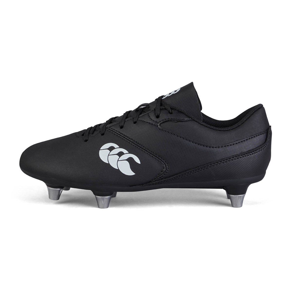 Canterbury Kids Phoenix Raze Soft Ground Rugby Boots Black - Front View