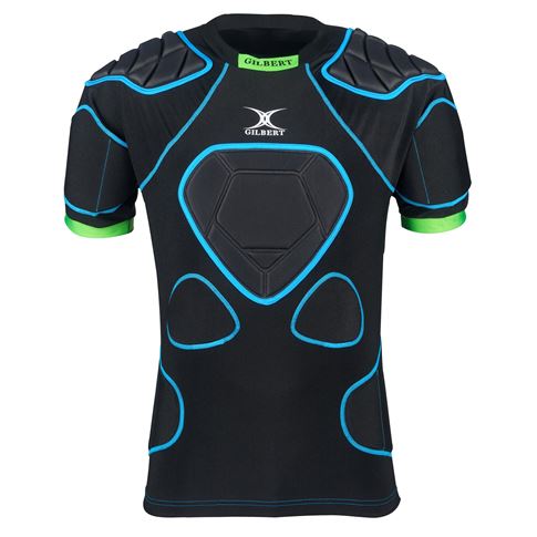 Gilbert Adults XP1000 Shoulder Pads Eco Poly Black - Front