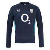 England Mens Contact Drill Top 25/26 Inkwell/Storm Blue - Front