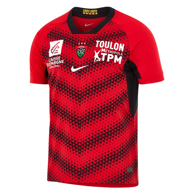 RC Toulon Mens Home Rugby Shirt 25/26 Red - Front