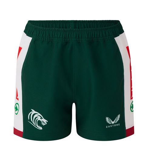 Leicester Tigers Kids Pro Home Shorts 25/26 Dark Green - Front