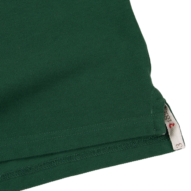 Zimbabwe 1981 Heritage Polo Shirt Bottle Green - Hem Close-up