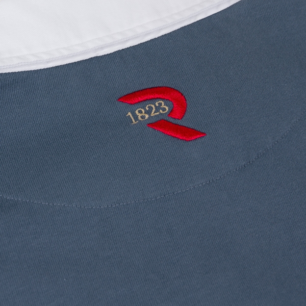 Namibia 1916 Heritage Pure Cotton Rugby Shirt - Long Sleeve - Petrol Blue - Rugby 1823 Embroidery