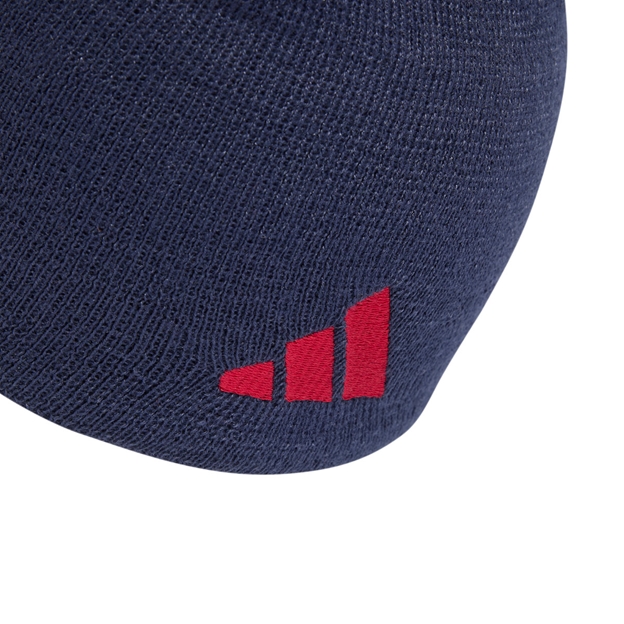 France Adults Beanie 26/27 Shadow Navy - Adidas Detail Close-up