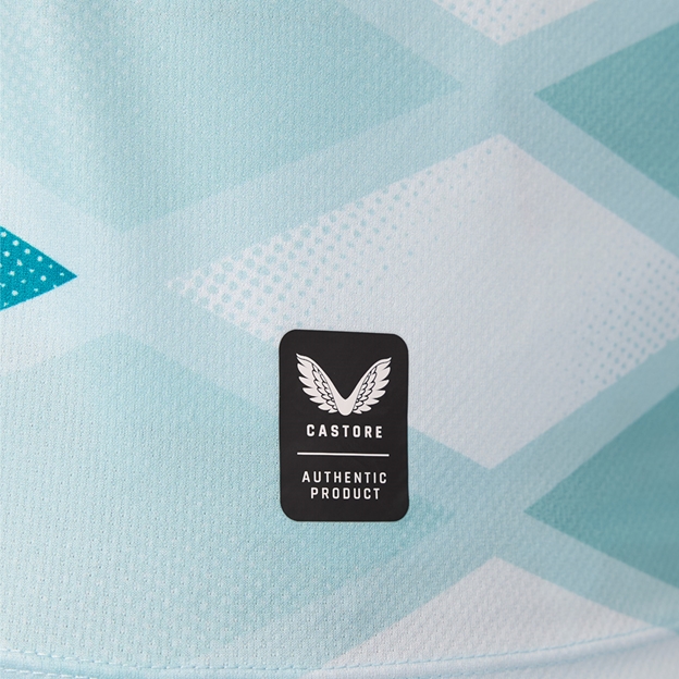 Harlequins Kids Away Rugby Shirt 26/27 Sea Angel - Authentic Product Label