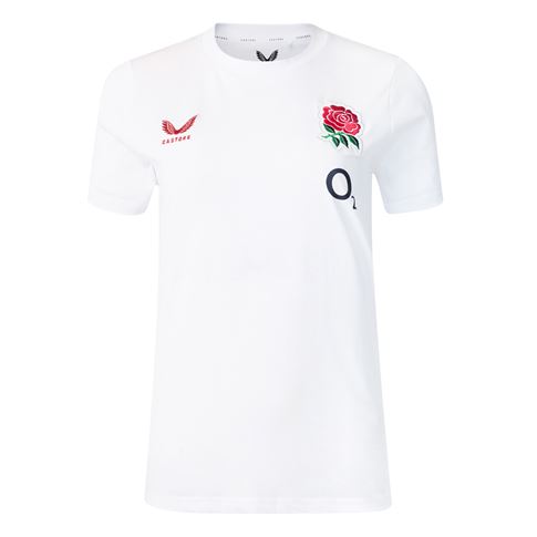 England Womens Off Pitch T-Shirt 26/27 Brilliant White - Front