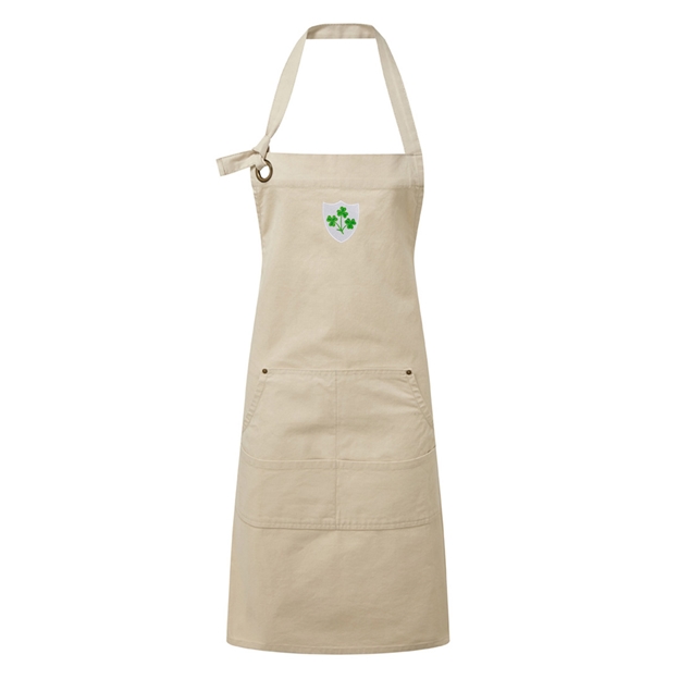 Ireland Cotton Apron Natural - Front