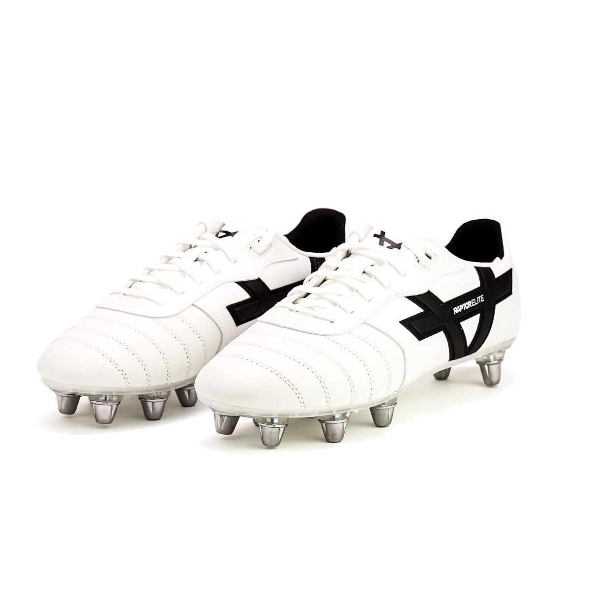 Oxen Adults Raptor Elite 8 Stud Soft Ground Rugby Boots White - Front