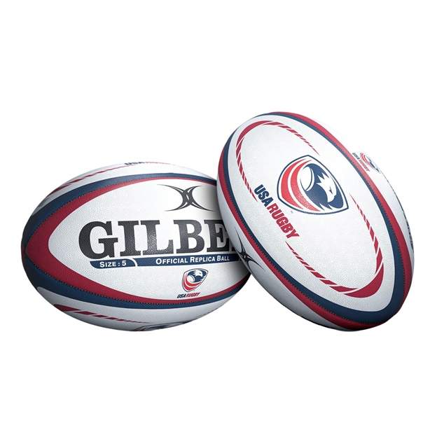 Gilbert USA Replica Rugby Ball - Both Sides View