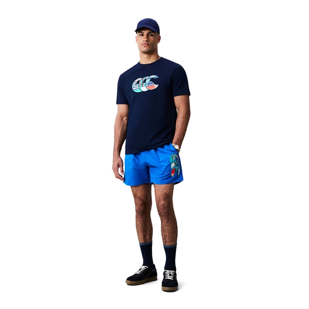 Canterbury Mens Uglies Tactic Shorts Daphne Blue/Multi - Model Full View