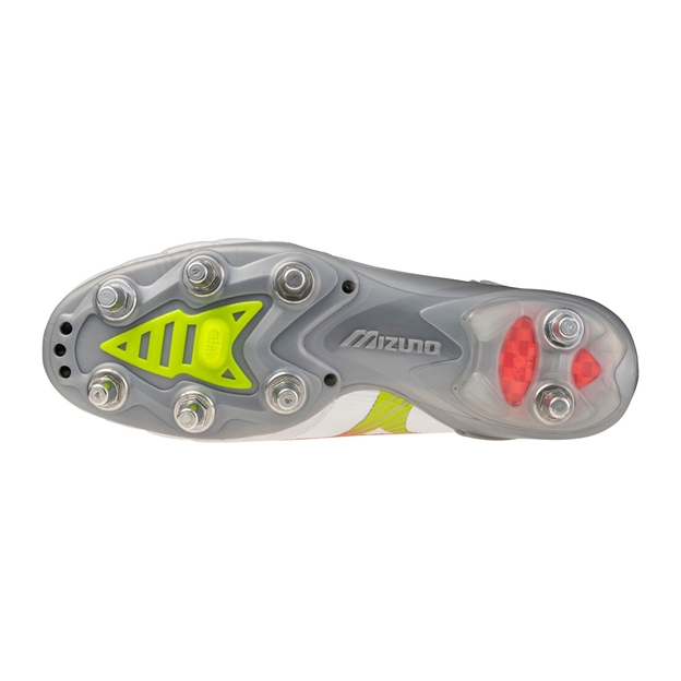Mizuno Adults Morelia Neo V β Elite SI Soft Ground Rugby Boots White - Soleplate View