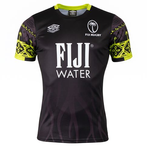 Fiji Mens Pre Match T-Shirt 26/27 Black - Front View