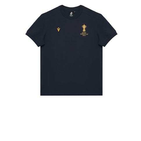 Rugby World Cup 2027 Kids Cotton T-Shirt - Navy/Gold - Front