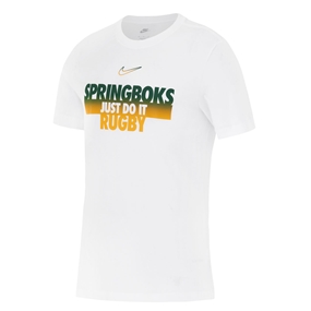 South Africa Springboks Mens Gradient Just Do It T-Shirt 26/27 White - Front View
