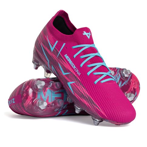 Oxen Adults Metasock Soft Ground Rugby Boots Purple Haze - Front