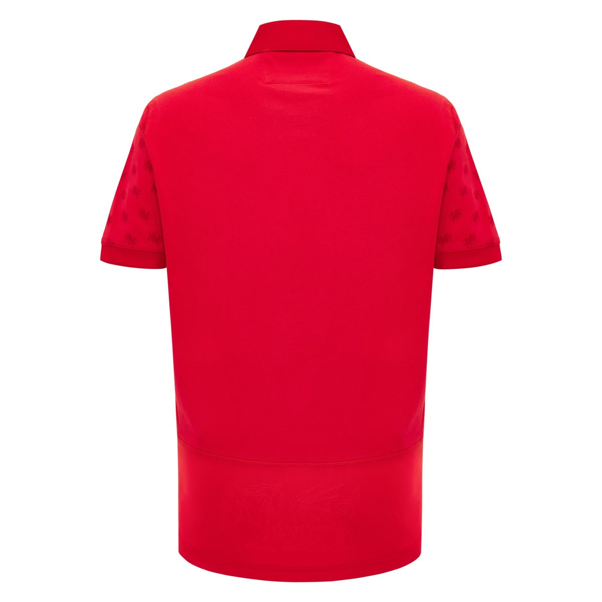 Wales Mens Home Cotton Rugby Shirt 26/27 Short Sleeve Red - Front View