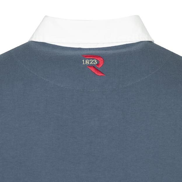 Rugby 1823 Adults Rugby Shirt Petrol Blue - Nape Close-up