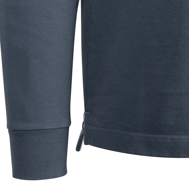 Rugby 1823 Adults Rugby Shirt Petrol Blue - Sleeve Close-up