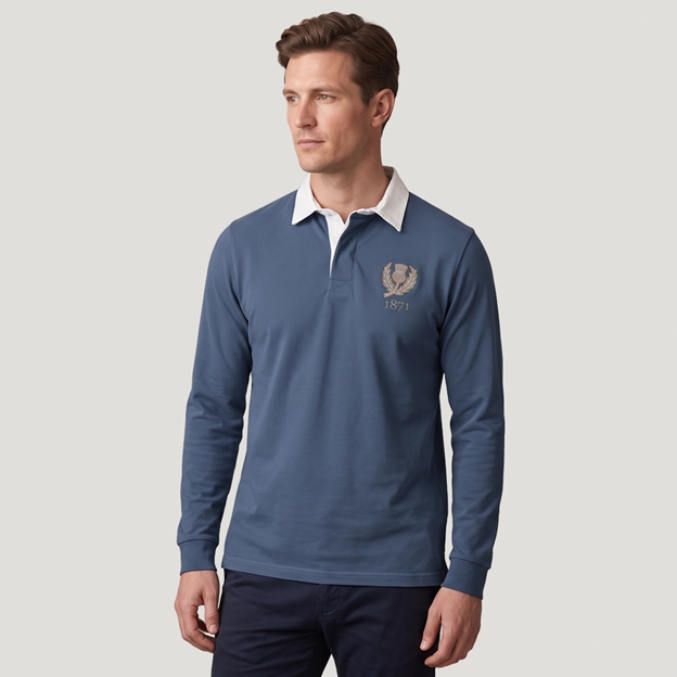 Scotland 1871 Rugby Shirt - Petrol Blue