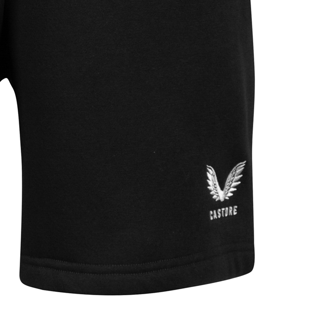 England Kids Off Pitch Shorts 26/27 Castore Black - Castore Logo Close-up