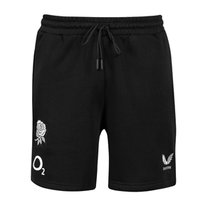 England Kids Off Pitch Shorts 26/27 Castore Black - Front View