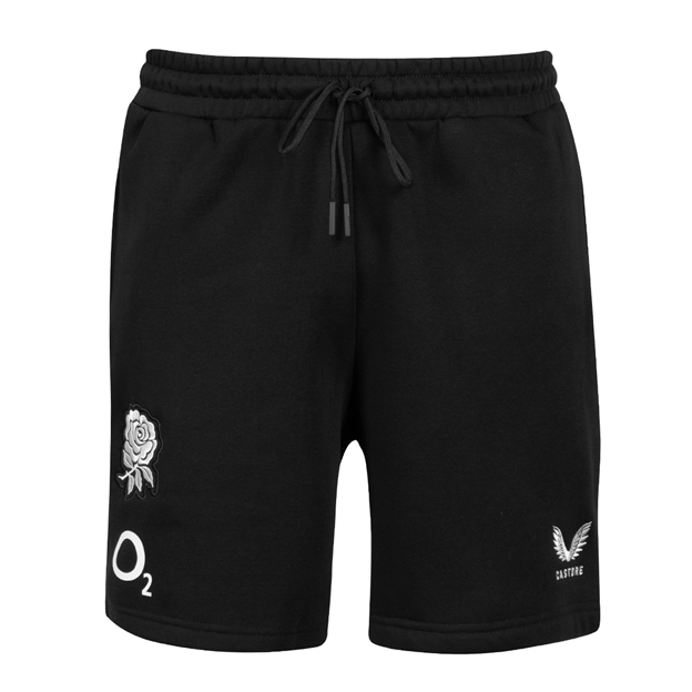 England Kids Off Pitch Shorts 26/27 Castore Black - Front View