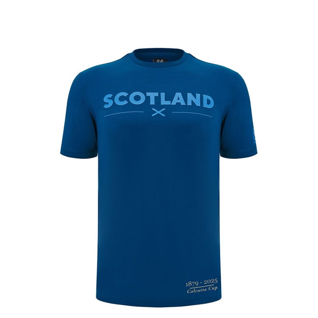 Scotland Juniors Calcutta Cup Cotton T-Shirt Navy Blue 24/25 - Front