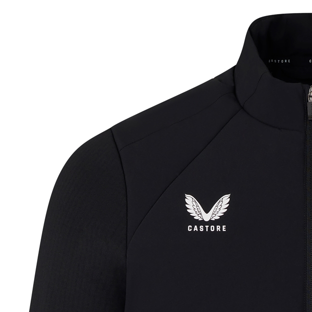 England Adults Performance Thermal Jacket 26/27 Castore Black - Castore Logo Close-up