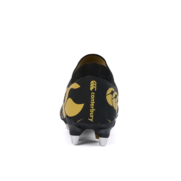 Canterbury Adults Speed Falcon Pro Soft Ground Rugby Boots Black - Heel