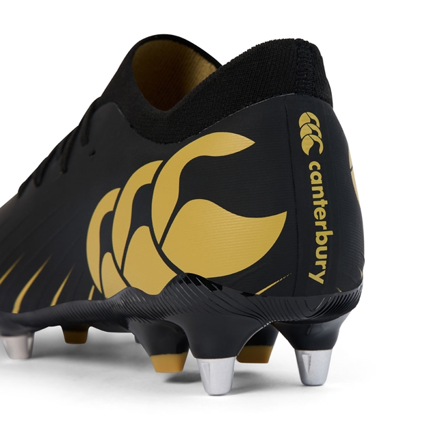 Canterbury Adults Speed Falcon Pro Soft Ground Rugby Boots Black - CCC